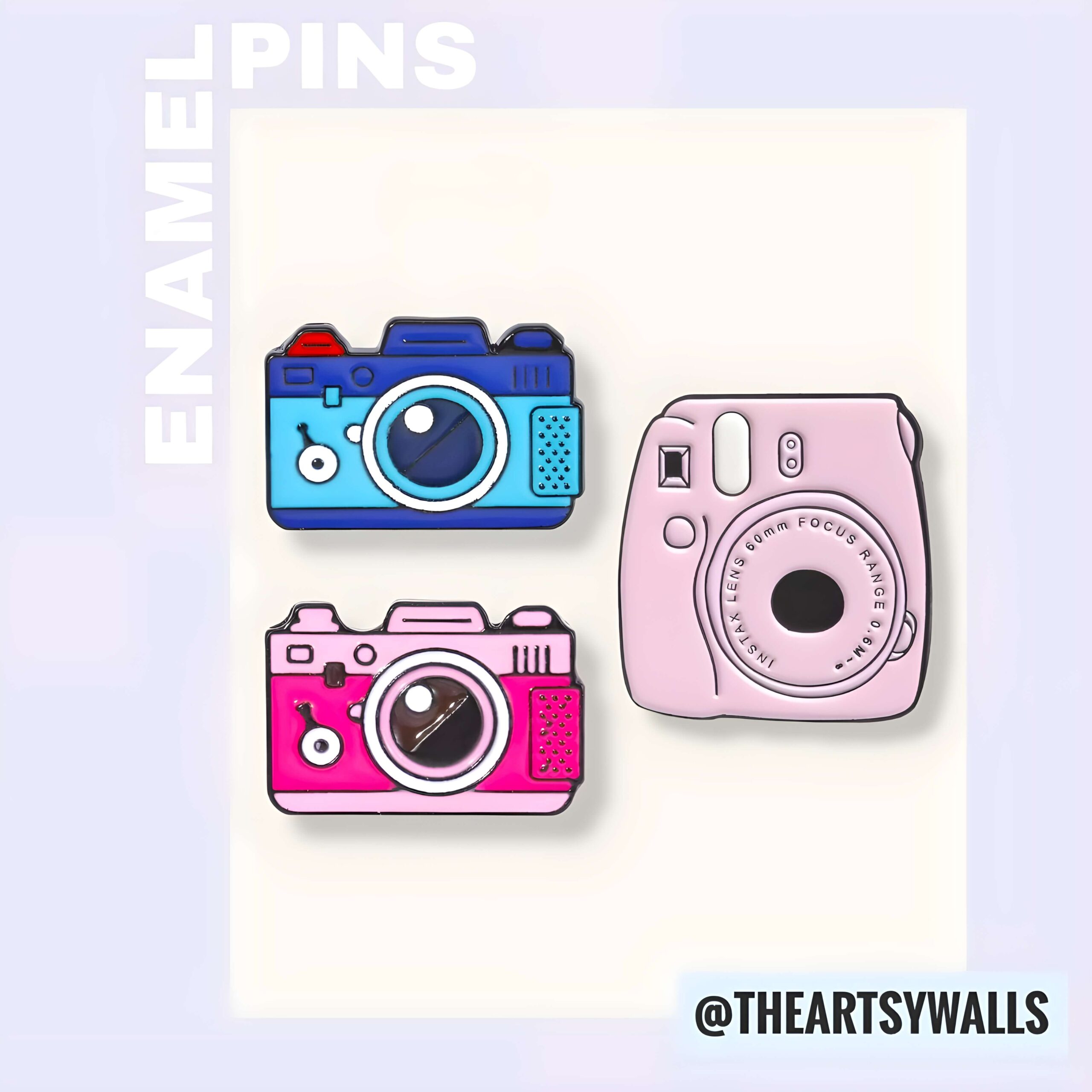 Camera Enamel Pins The Artsy Walls 