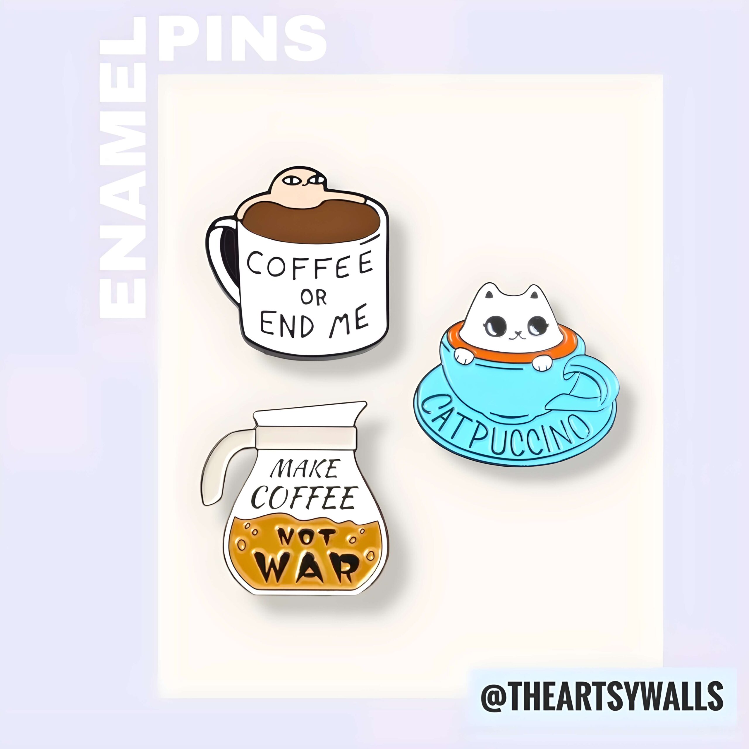 Coffee Enamel Pins