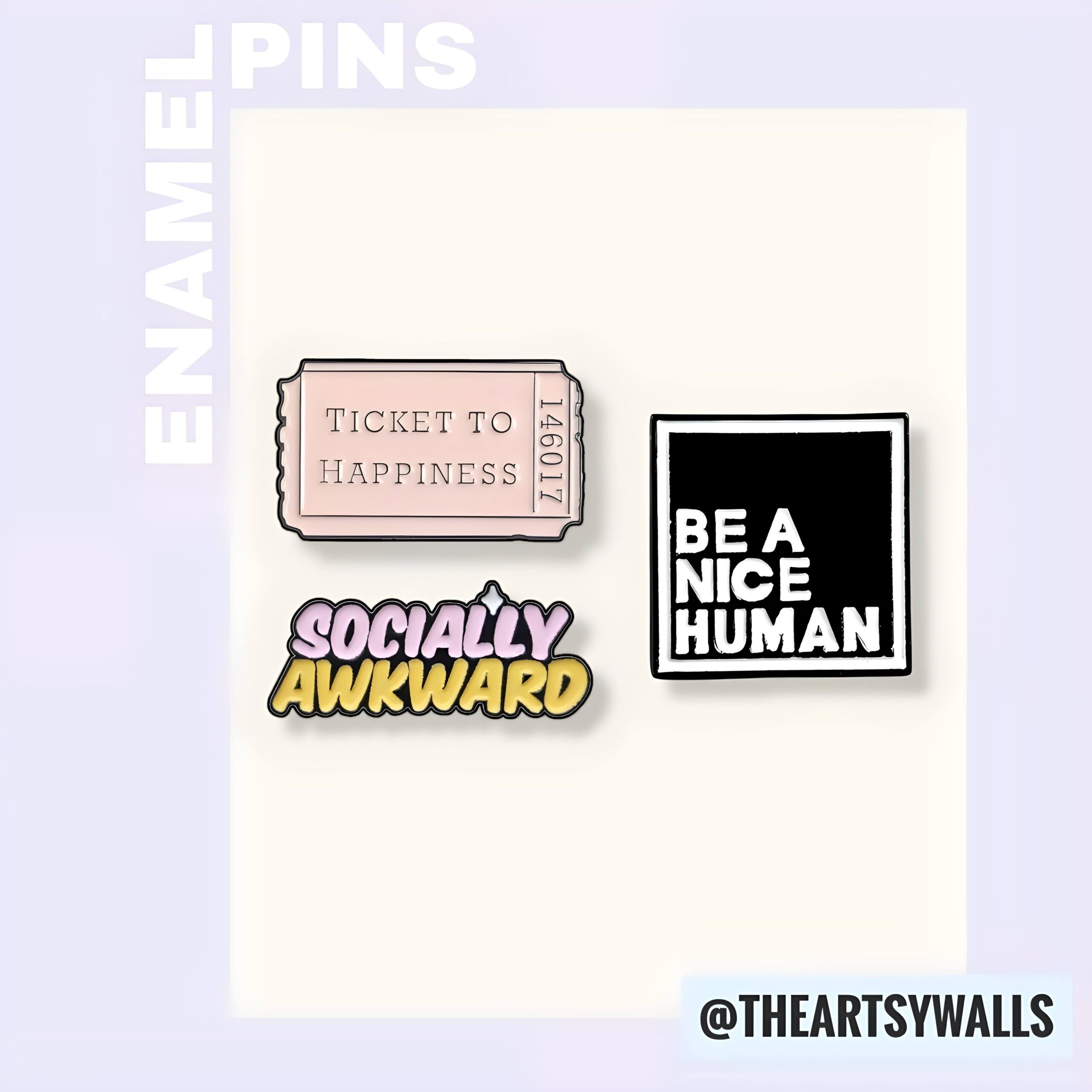 Socially Awkward Enamel Pins